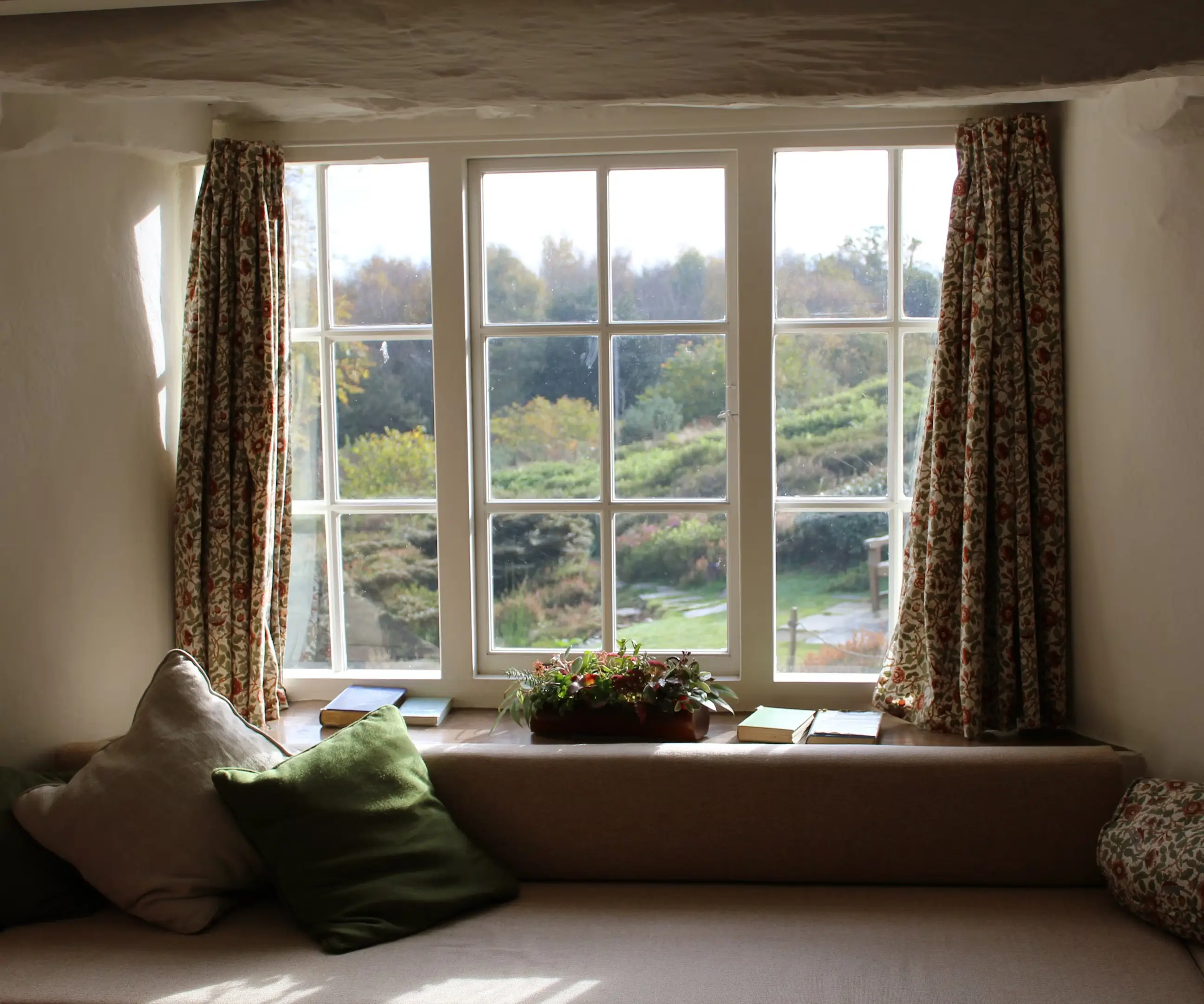 View of a field out of the window