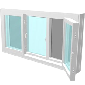 Triple Slide Tilt Windows